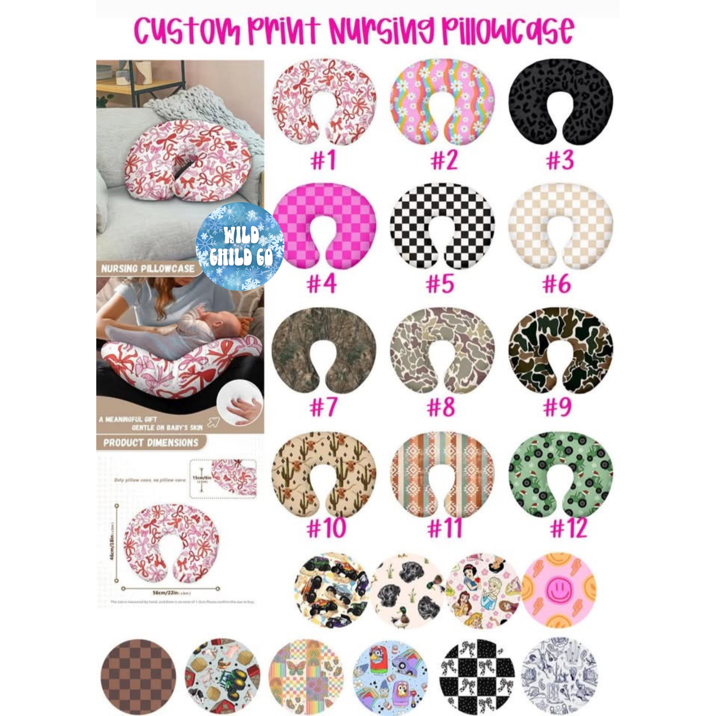 Custom Nursing Pillowcase