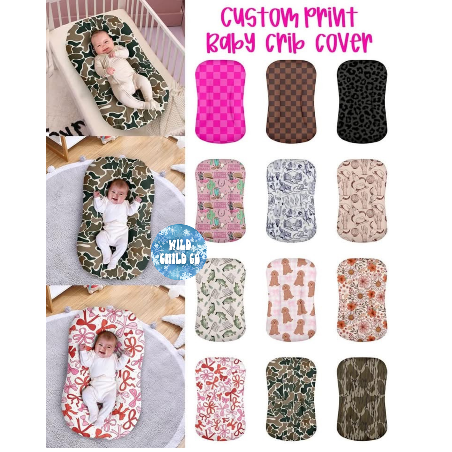 Custom Changing Pad Cover/Bassinet Sheet/Lounger Cover