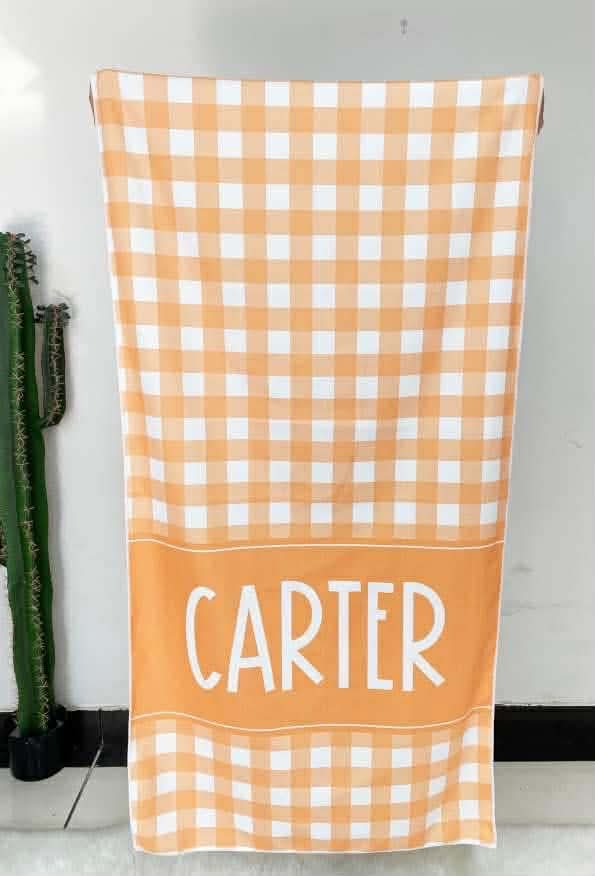 Gingham Beach Towel