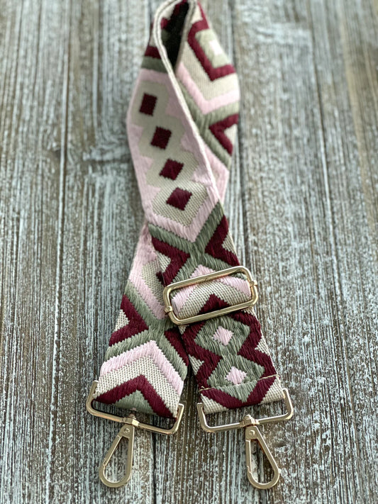 Mauve Diamond Bag Strap