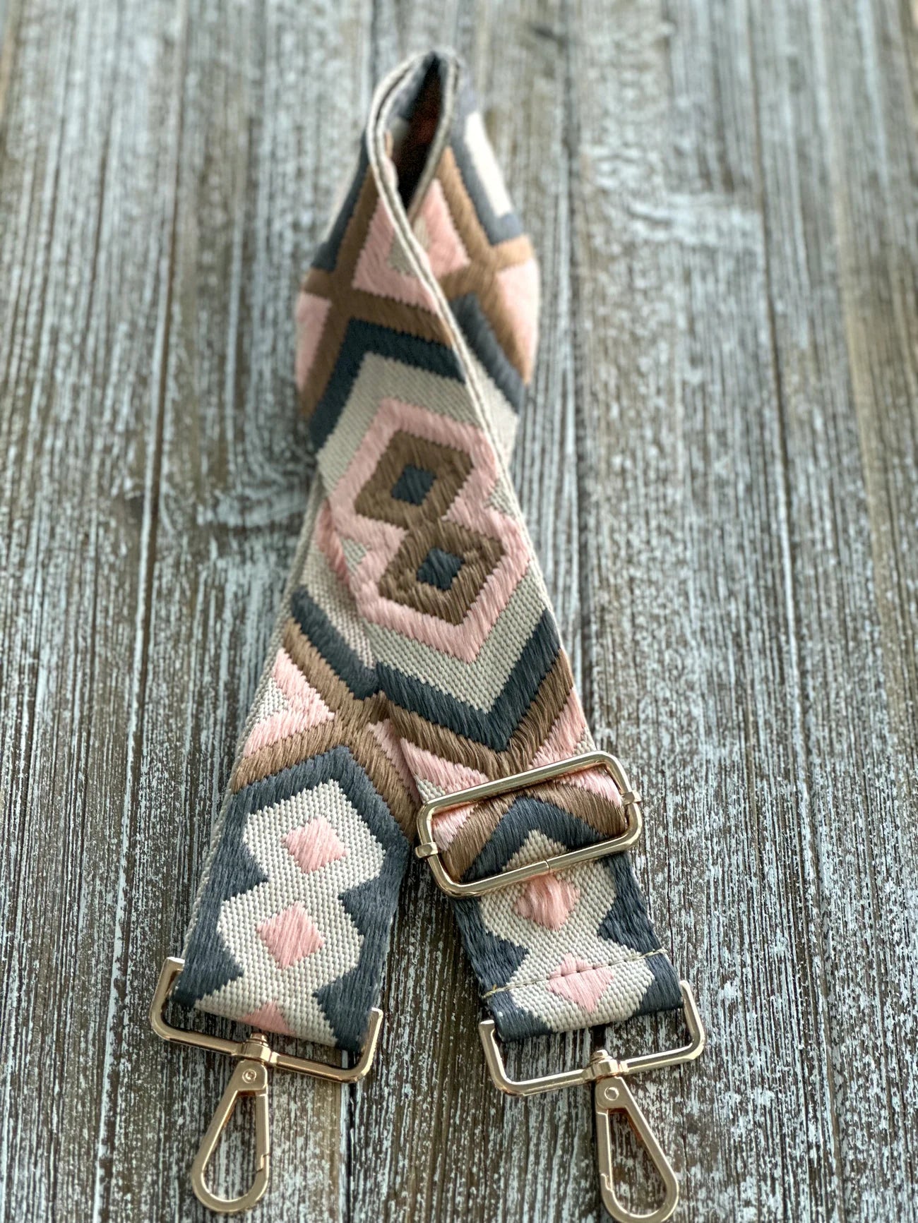 Grey Diamond Bag Strap