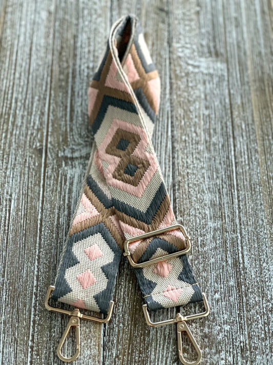 Grey Diamond Bag Strap